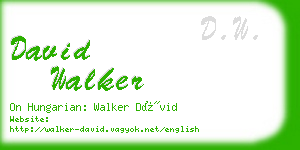 david walker business card